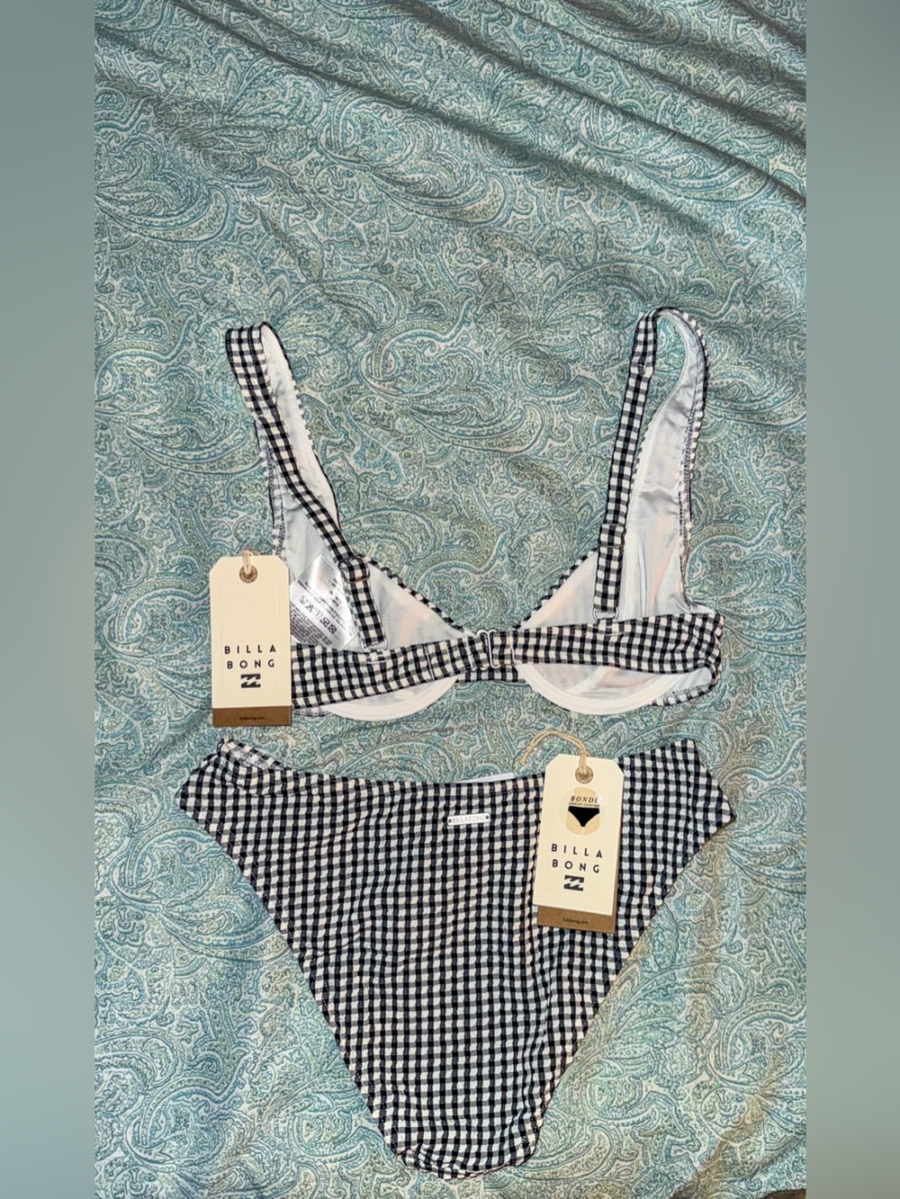 Billabong Wave Check Bikini Set - NWT - Picture 2 of 10